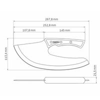 Couteau à pizza et viande Viking Black 27cm. - Visuel 2